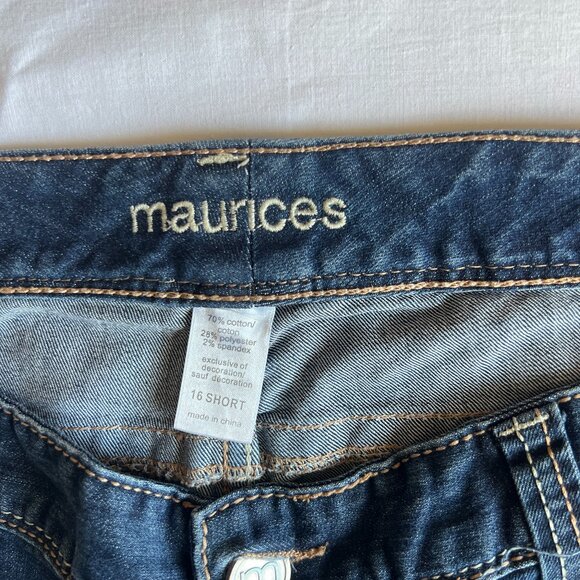 Maurices Original Bootcut Size 16 Short Denim Jeans Stretch 30" inseam - Picture 6 of 9